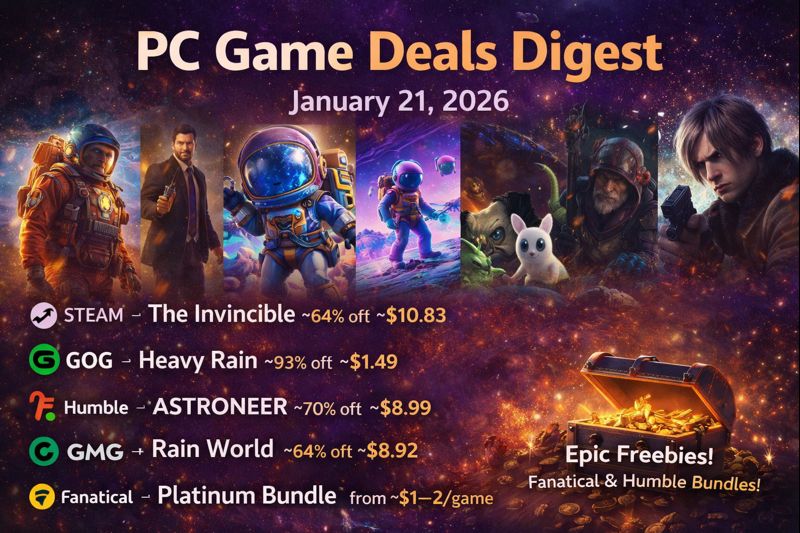 🎮 PC Game Deals Digest — Wed, Jan 21, 2026